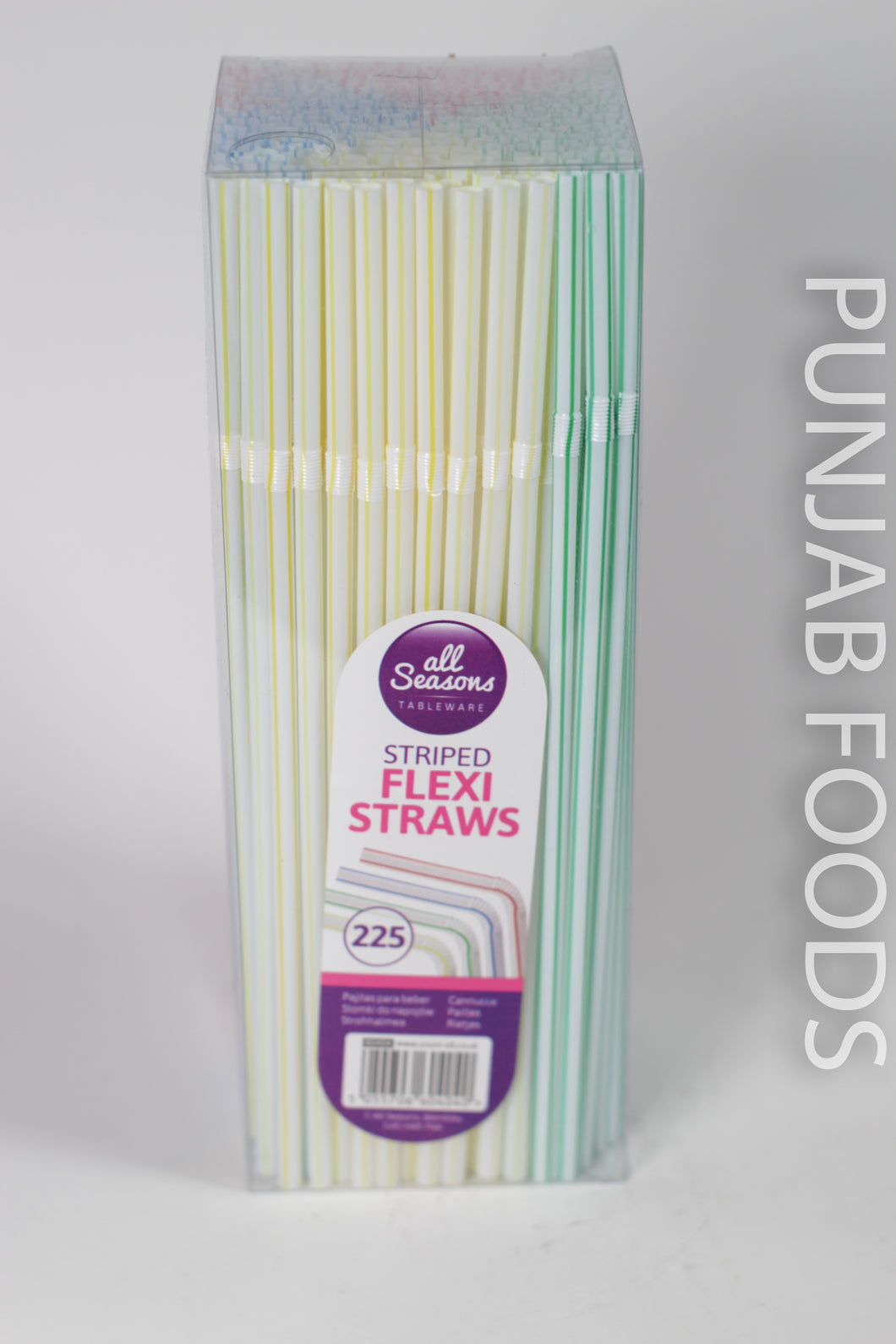 All Seasons Striped Flexi Straws 225